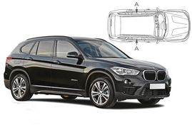 Slnečné clony na okná - BMW X1 (2015-2022) - Len na bočné stahovacie sklá (BMW-X1-5-B/18)