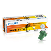 Žiarovka Philips BAX8.5d/2 2W 12V Green 1ks (PH 12600CP)