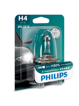 Žiarovka Philips H4 12V 60/55W P43t X-treme Vision +130% 1ks (PH 12342XV+B1)