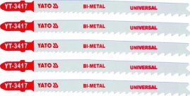 Pílový list do priamočiarej píly 130 mm UNI TPI10-5 5 ks Bi-Metal (YT-3417)