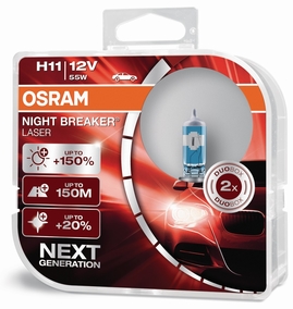 Žiarovka Osram H11 12V 55W PGJ19-2 NIGHT BREAKER® LASER Next Generation +150% 2ks (OS 64211NL-HCB)