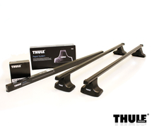 Thule Evo SquareBar lacný oceľový strešný nosič Seat Toledo 2005-2012 rovná strecha (7121+753+3020)