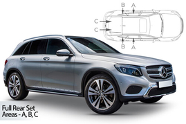 Slnečné clony na okná - MERCEDES-BENZ Serie GLC (2015-) - Komplet sada (MB-GLC-5-A)