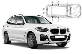 Slnečné clony na okná - BMW X3 (2017-) - Komplet sada (BMW-X3-5-C)