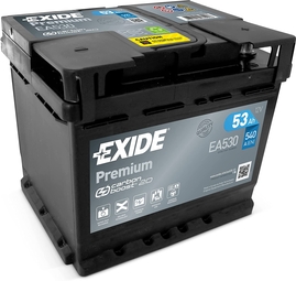 Autobatéria EXIDE Premium 53Ah, 540A, 12V, EA530 (EA530)