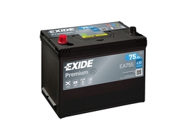 Autobatéria EXIDE Premium 75Ah, 630A, 12V, EA755 (EA755)