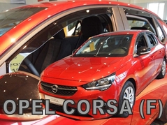 Deflektory na Opel Corsa F, 5-dverová (+zadné), r.v.: 2019 - (25406)