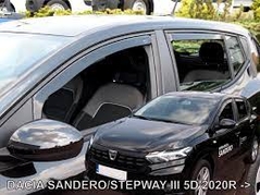 Deflektory na Dacia Sandero III / Stepway III, 5-dverová (+zadné), r.v.: 2021 - (13118)