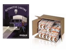 OSRAM H7 24V Paket - 100x H7 24V 70W P26d Original + 1x Sammel-Metallschild LKW (OS 64215_100)