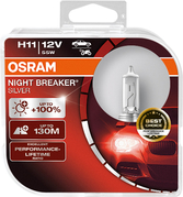 OSRAM H11 12V 55W PGJ19-2 NIGHT BREAKER® SILVER +100% 2ks (OS 64211NBS-HCB-A)