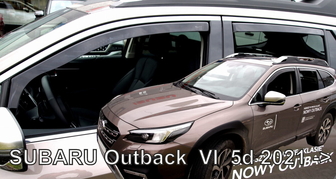 Deflektory na Subaru Outback, 5-dverová (+zadné), r.v.: 2021 - (28532)