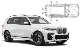 Slnečné clony na okná - BMW X7 (2019-) - Komplet sada (BMW-X7-5-A)
