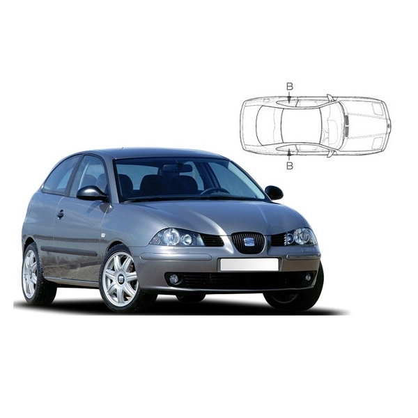 Slnečné clony na okná - SEAT Ibiza hatchback 3dv. (2002-2008) - Len na bočné stahovacie sklá