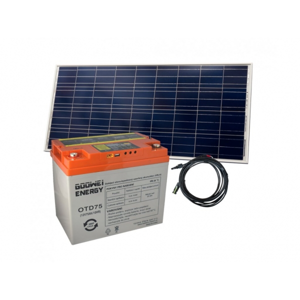Výhodný set Goowei Energy OTD75 70Ah, 12V a solárny panel Victron Energy 115Wp/12V