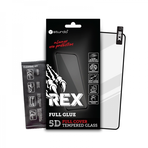 Sturdo REX ochranné sklo iPhone 12 Pro, čierne (5D FULL GLUE)