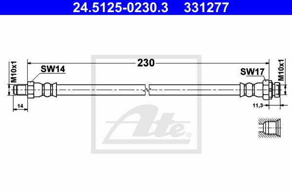 Brzdová hadica CONTINENTAL TEVES (ATE) (24.5125-0230.3)