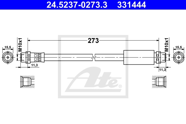 Brzdová hadica CONTINENTAL TEVES (ATE) (24.5237-0273.3)