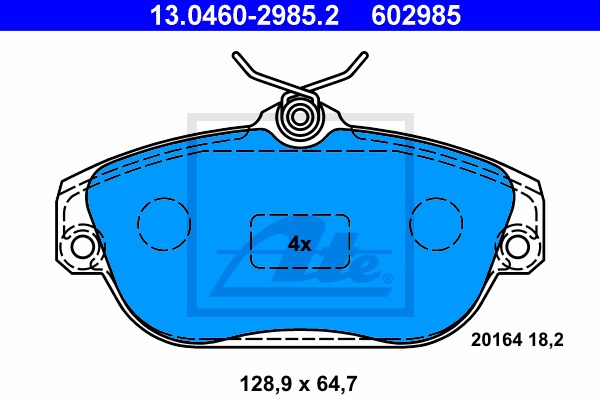 Sada brzdových platničiek kotúčovej brzdy CONTINENTAL TEVES (ATE) (13.0460-2985.2)