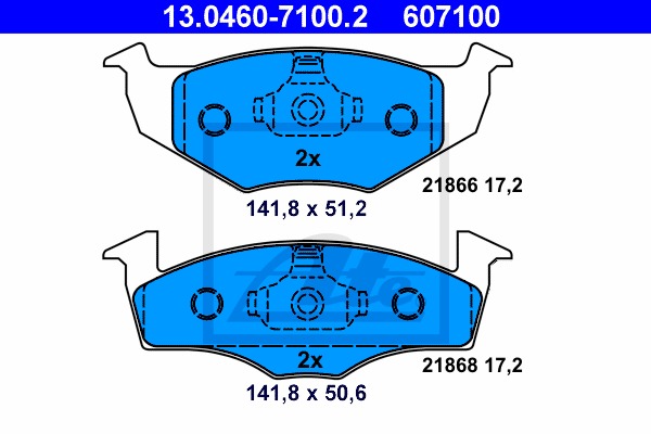 Sada brzdových platničiek kotúčovej brzdy CONTINENTAL TEVES (ATE) (13.0460-7100.2)