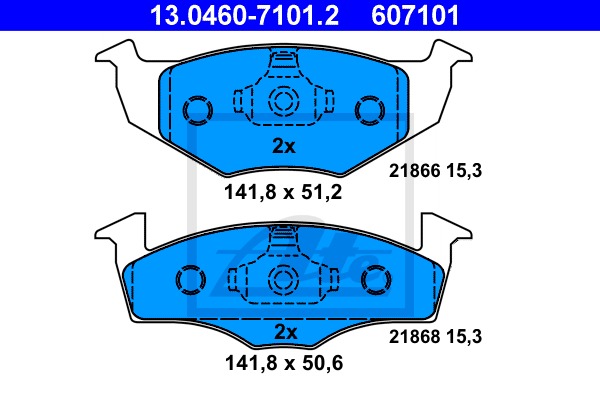 Sada brzdových platničiek kotúčovej brzdy CONTINENTAL TEVES (ATE) (13.0460-7101.2)