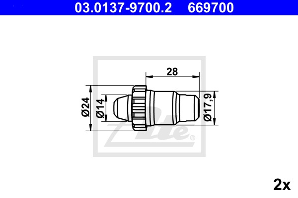 Sada príslušenstva čeľustí parkovacej brzdy CONTINENTAL TEVES (ATE) (03.0137-9700.2)