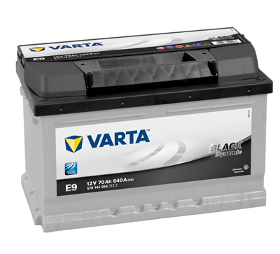 Autobatéria VARTA BLACK Dynamic 70Ah, 640A, 12V, E9, 570144064 (5701440643122)