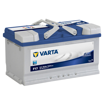 Autobaterie VARTA BLUE Dynamic 80Ah, 740A, 12V, F17, 580406074 (5804060743132)