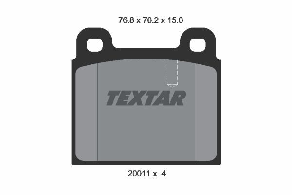 Sada brzdových platničiek kotúčovej brzdy TEXTAR (2001102)