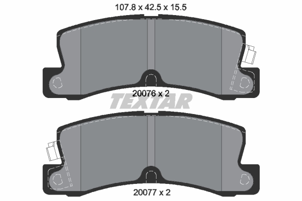 Sada brzdových platničiek kotúčovej brzdy TEXTAR (2007601)