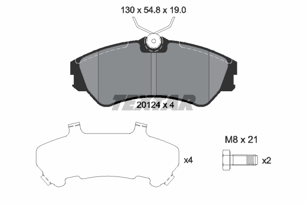Sada brzdových platničiek kotúčovej brzdy TEXTAR (2012401)
