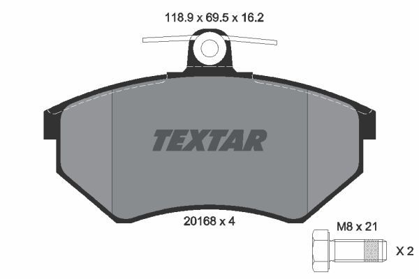 Sada brzdových platničiek kotúčovej brzdy TEXTAR (2016801)