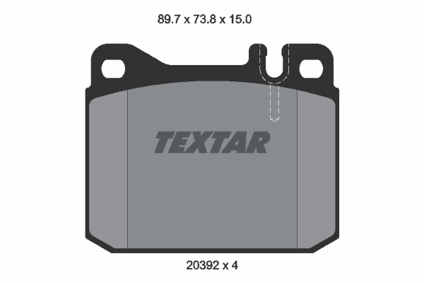 Sada brzdových platničiek kotúčovej brzdy TEXTAR (2039204)