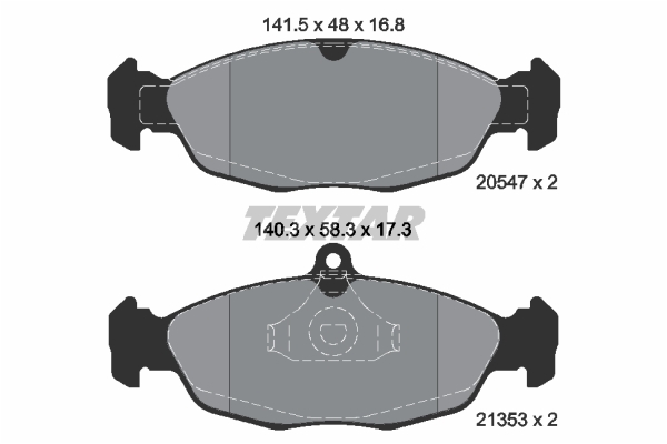 Sada brzdových platničiek kotúčovej brzdy TEXTAR (2054701)