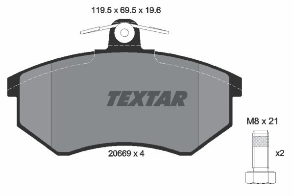 Sada brzdových platničiek kotúčovej brzdy TEXTAR (2066921)