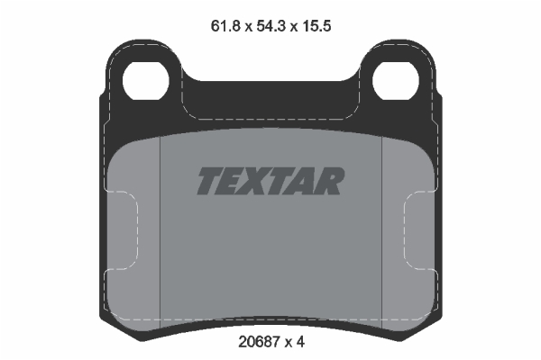 Sada brzdových platničiek kotúčovej brzdy TEXTAR (2068701)