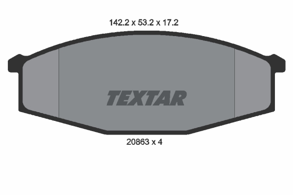 Sada brzdových platničiek kotúčovej brzdy TEXTAR (2086301)