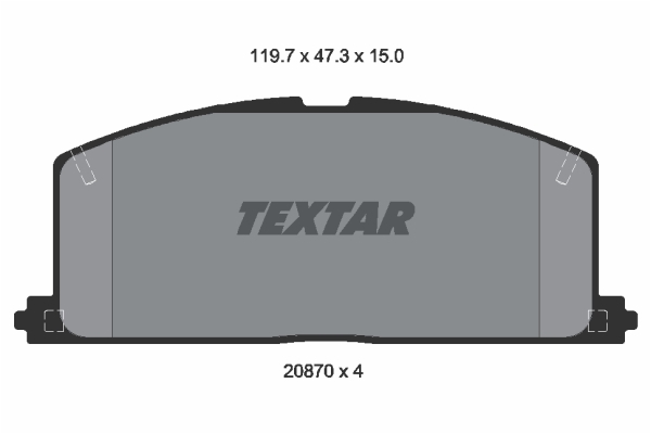 Sada brzdových platničiek kotúčovej brzdy TEXTAR (2087001)