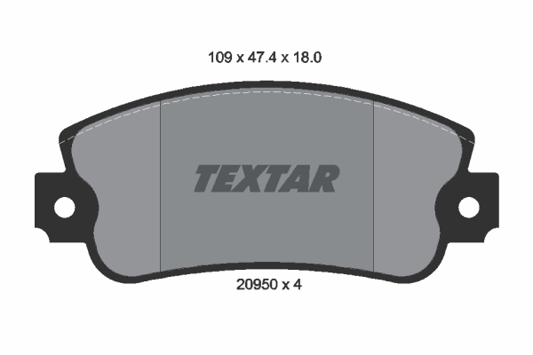 Sada brzdových platničiek kotúčovej brzdy TEXTAR (2095005)