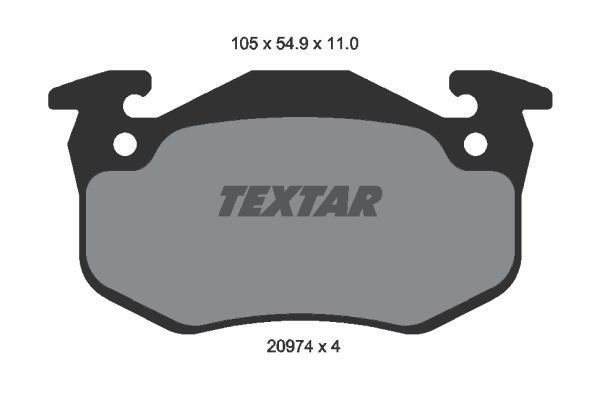 Sada brzdových platničiek kotúčovej brzdy TEXTAR (2097401)