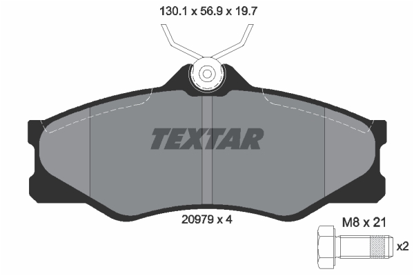 Sada brzdových platničiek kotúčovej brzdy TEXTAR (2097904)