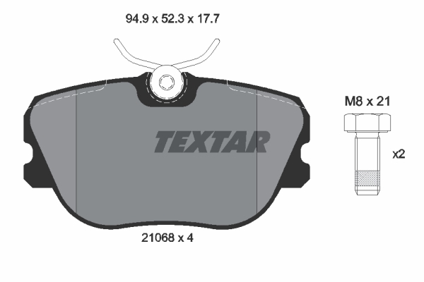 Sada brzdových platničiek kotúčovej brzdy TEXTAR (2106804)
