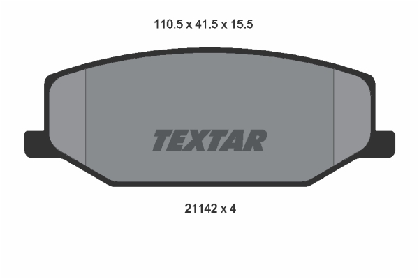 Sada brzdových platničiek kotúčovej brzdy TEXTAR (2114202)