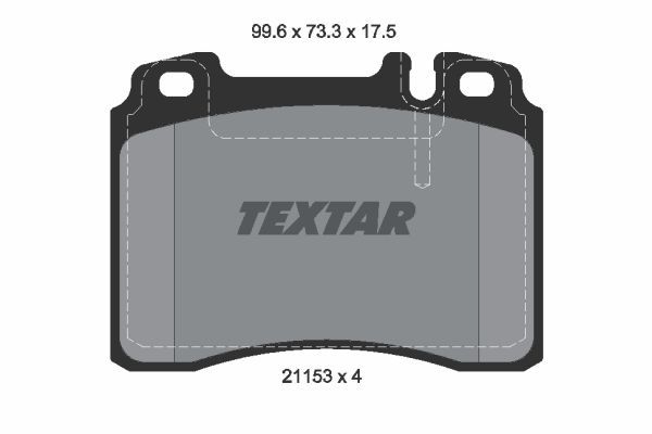 Sada brzdových platničiek kotúčovej brzdy TEXTAR (2115307)