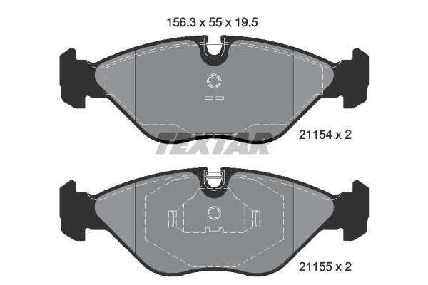Sada brzdových platničiek kotúčovej brzdy TEXTAR (2115402)
