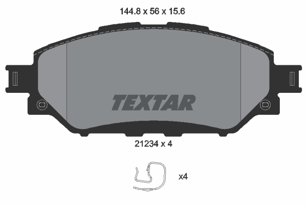 Sada brzdových platničiek kotúčovej brzdy TEXTAR (2123401)