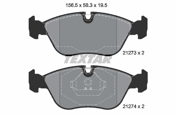 Sada brzdových platničiek kotúčovej brzdy TEXTAR (2127304)