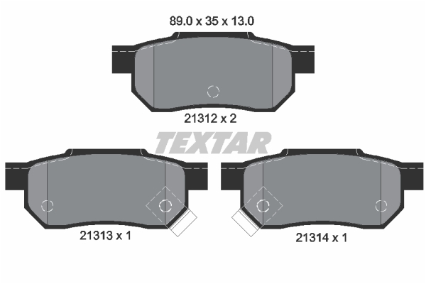 Sada brzdových platničiek kotúčovej brzdy TEXTAR (2131201)