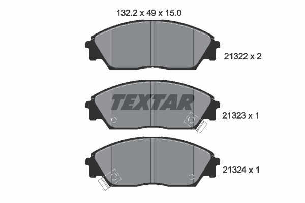 Sada brzdových platničiek kotúčovej brzdy TEXTAR (2132201)