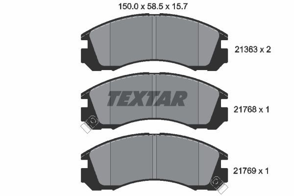 Sada brzdových platničiek kotúčovej brzdy TEXTAR (2136301)