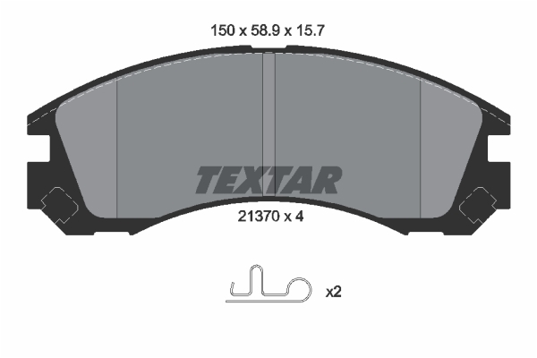 Sada brzdových platničiek kotúčovej brzdy TEXTAR (2137001)